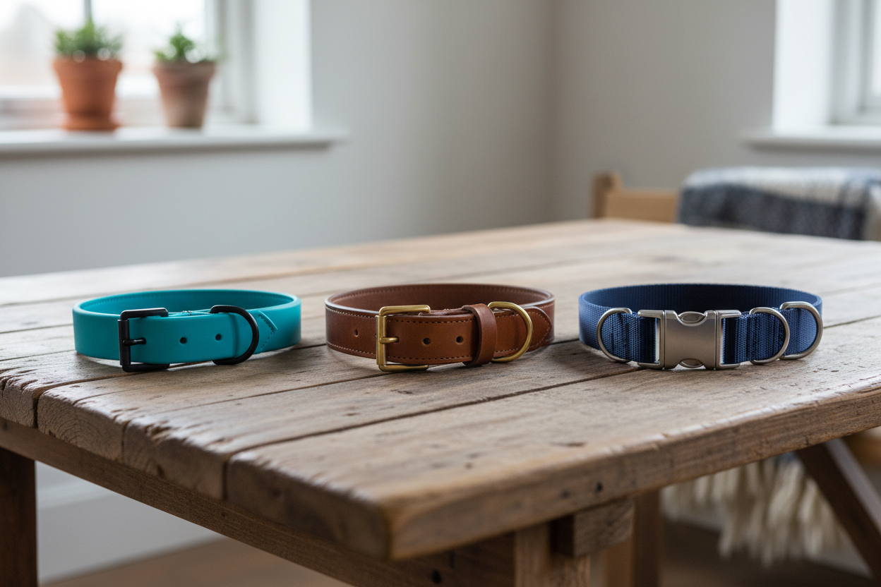 Biothane vs Leather vs Nylon