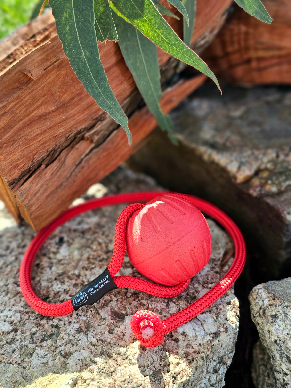 Dura-Foam Ball with Rope Handle by Ruff-Paws!